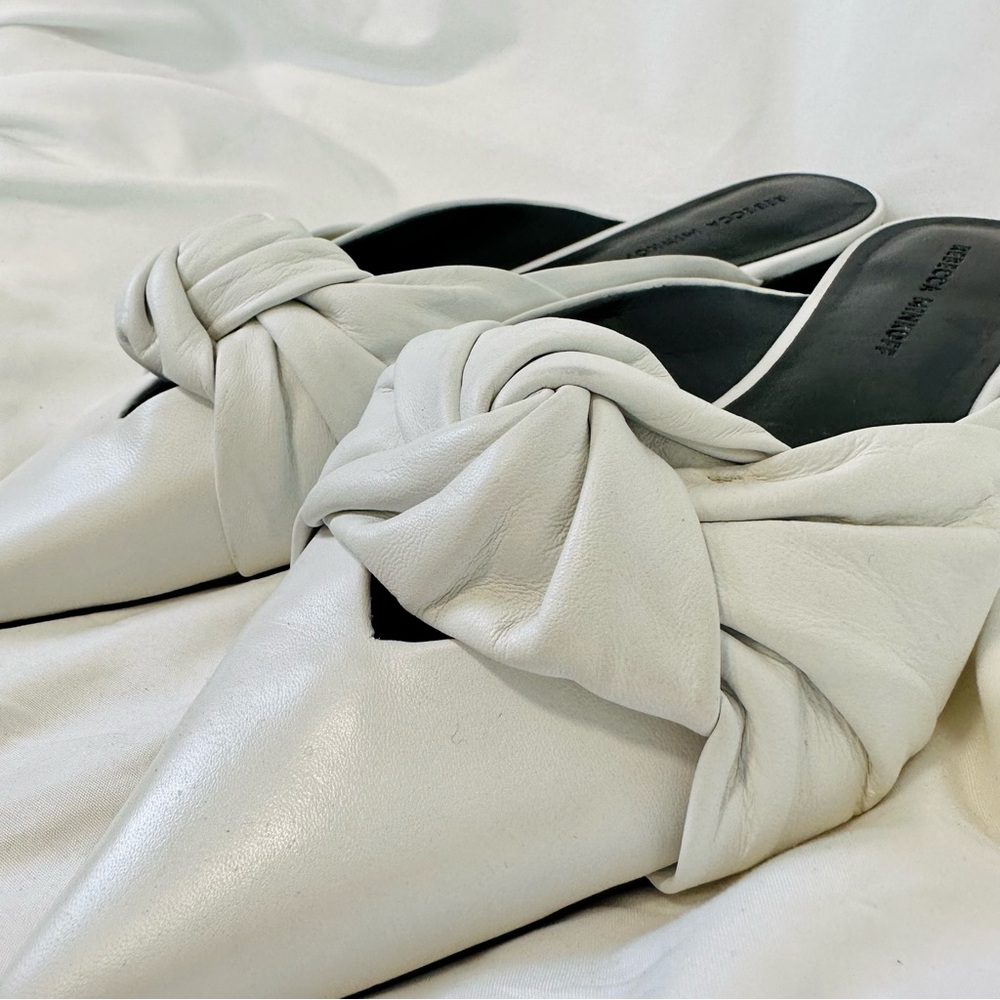 Rebecca Minkoff Coretta White Leather Mules - Picture 14 of 17